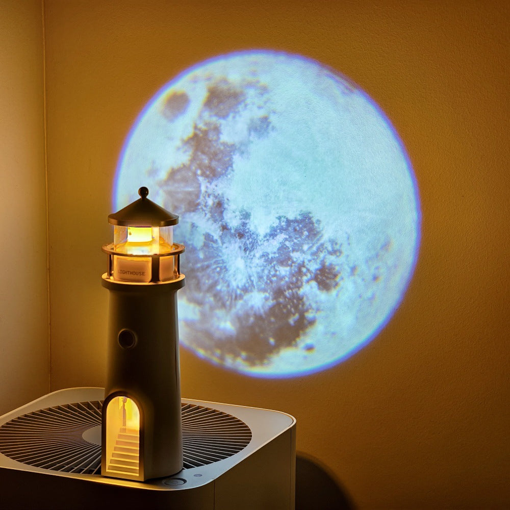 Lighthouse Shape Moonlight Night Light with Bluetooth Speaker