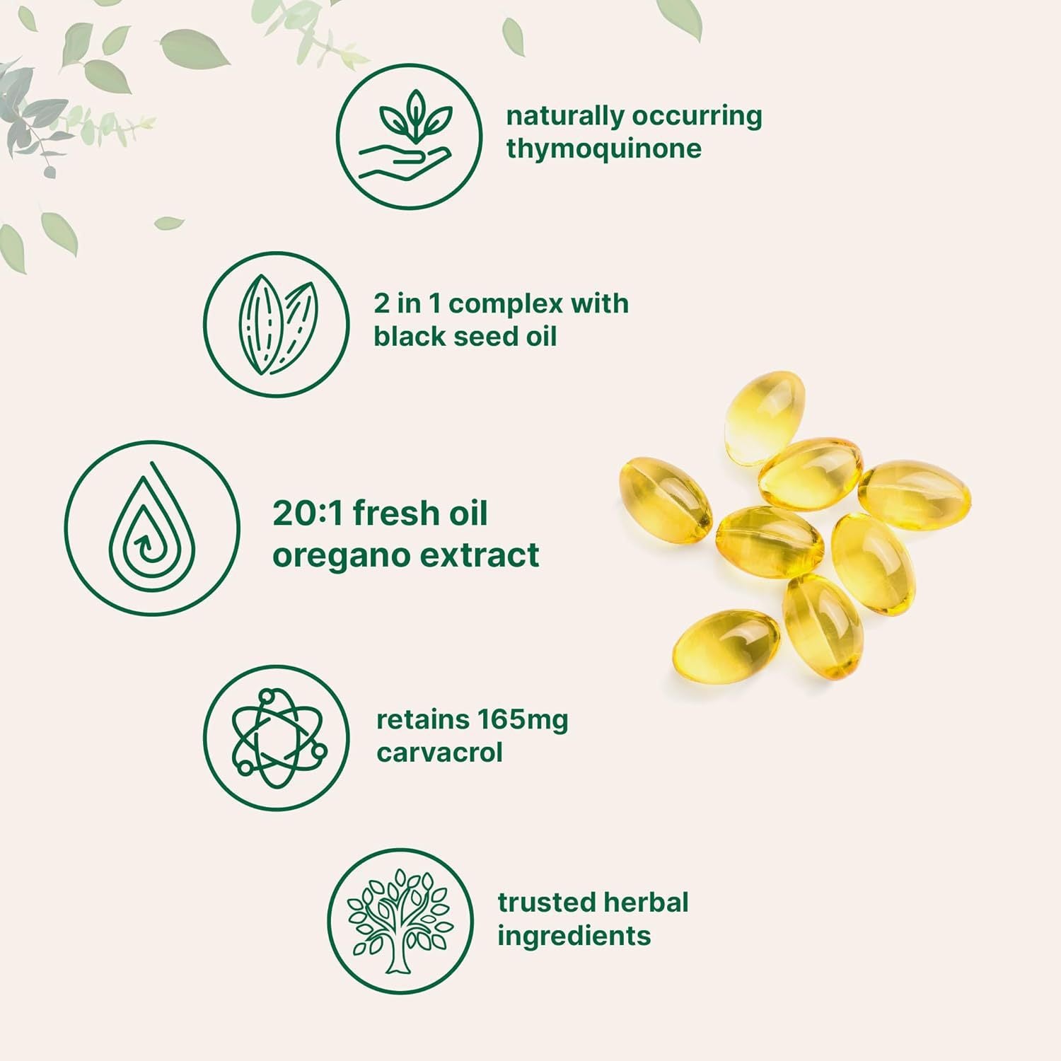 Oregano Oil Softgel Dietary Supplement