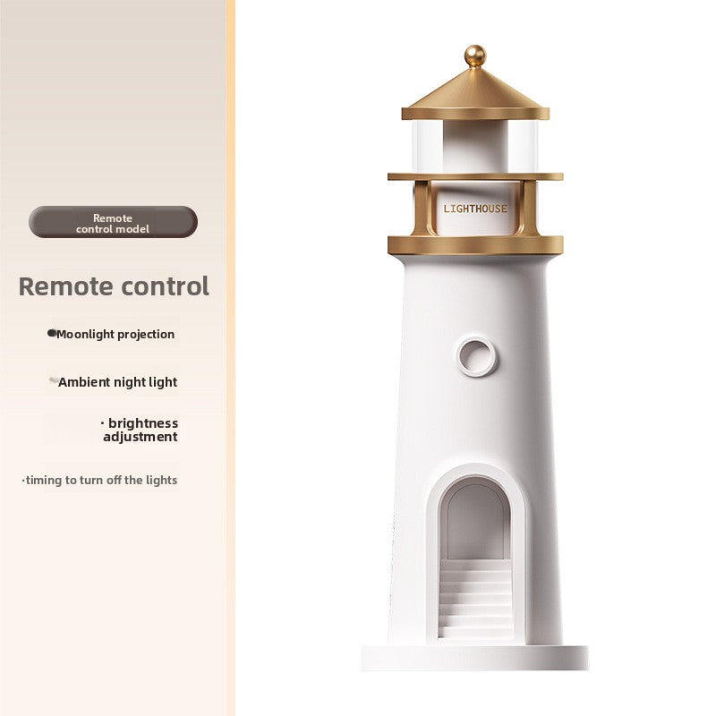 Lighthouse Shape Moonlight Night Light with Bluetooth Speaker